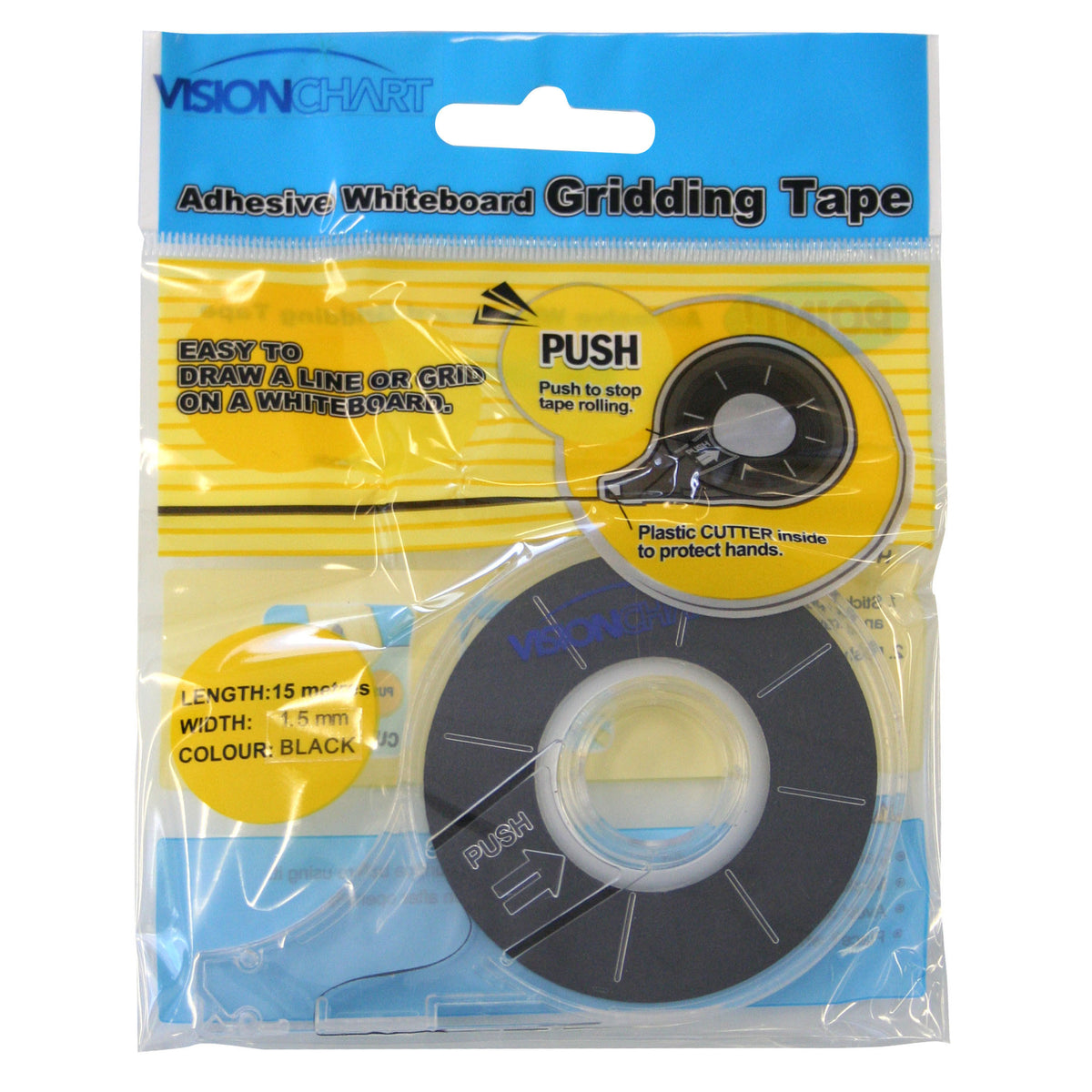 Whiteboard Lining Tape Adhesive Black Whiteboards4Us